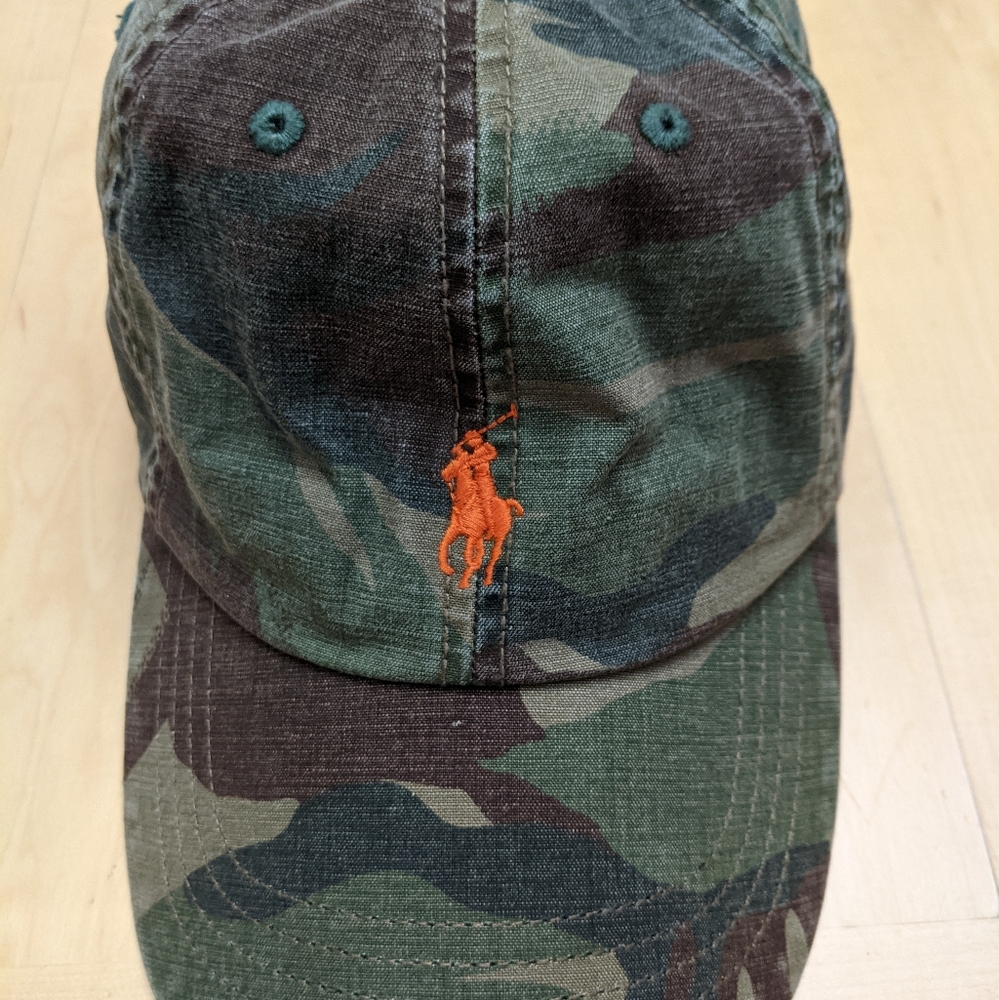 Polo Ralph Lauren Camo & Orange Strapback Hat 🏇